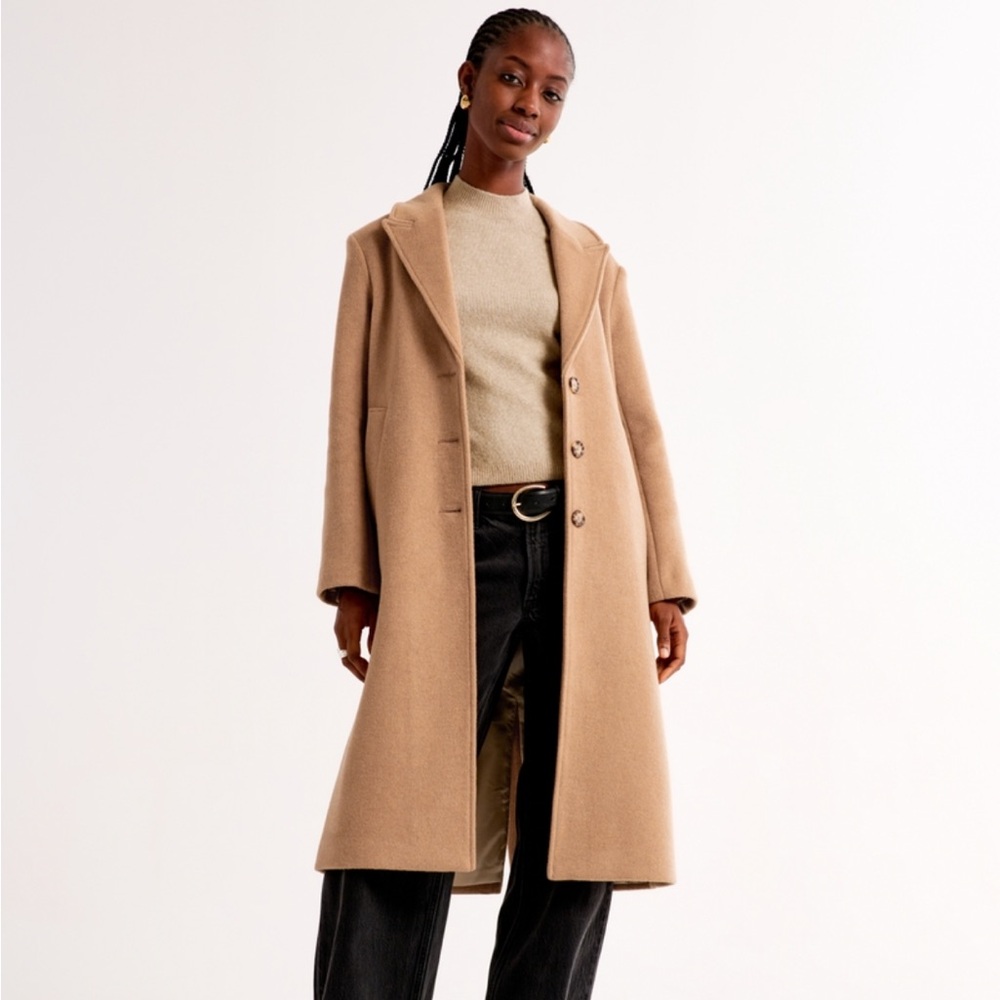 Abercrombie & Fitch Wool-Blend Dad Coat